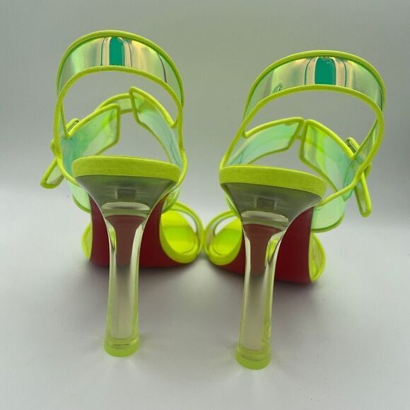 Christian Louboutin Loubi Duniss 100 Fluo Yellow EU 38 - Picture 5 of 10